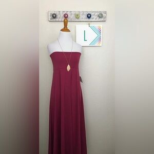 LuLaRoe Strapless Plum Maxi Dress